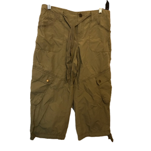 Khaki Capri Cargo Pants
